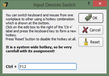 Setting hotkeys for switching input devices