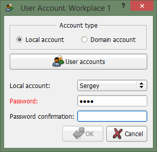 Example of setting up automatic logon with a local account type