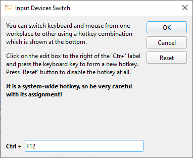 Set up hotkeys to switch input devices